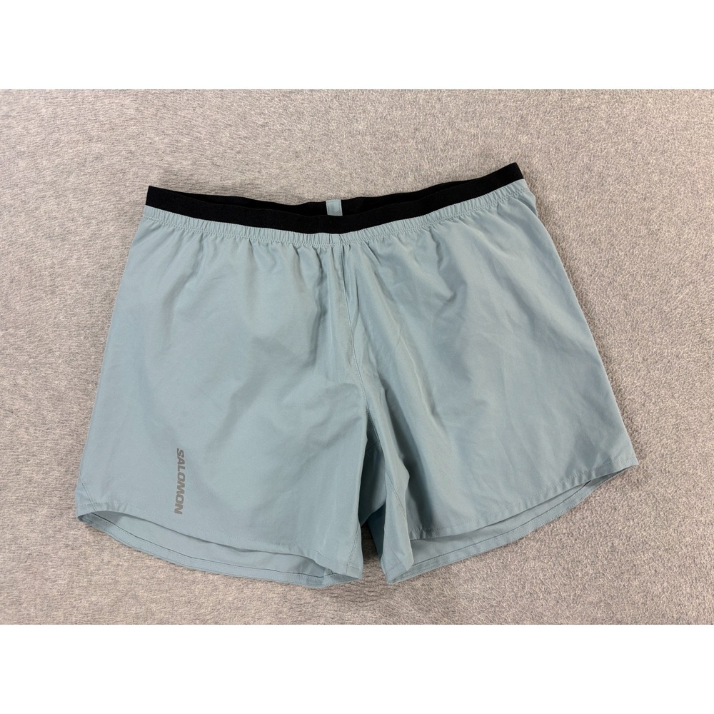 Saloman‎ Lined Light Weight Running Shorts (Men's Large) Blue - 5"